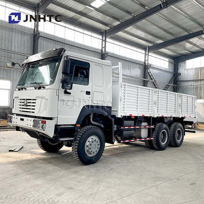 HOWO 371HP 6X6 4x4 ড্রাইভ কার্গো ট্রাক কলাম প্লেট ড্রপসাইড গেট