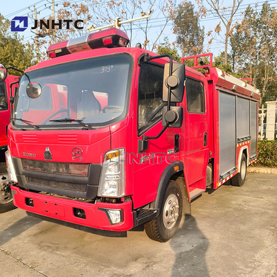 নতুন সিনোট্রাক হাও 4x2 হালকা দায়িত্ব ফায়ার ফাইটিং ট্রাক সঙ্গে জল পাম্প ট্রাক উচ্চ মানের