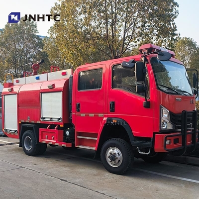 নতুন হাও অগ্নিনির্বাপক ট্রাক 5000L ওয়াটার ফোম ট্যাঙ্কার 4X4 অগ্নিনির্বাপক ট্রাক ভাল দাম