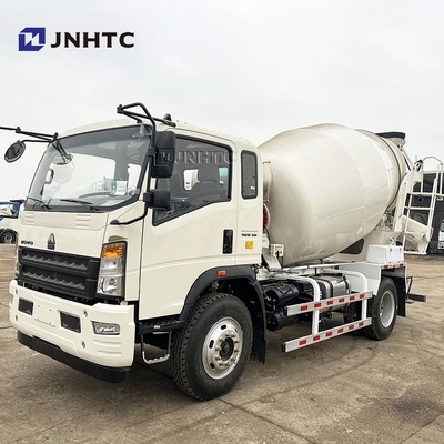 নতুন HOWO মিনি কংক্রিট মিক্সার ট্রাক সাদা রঙের 4X2 4cbm 6 চাকা উচ্চ মানের
