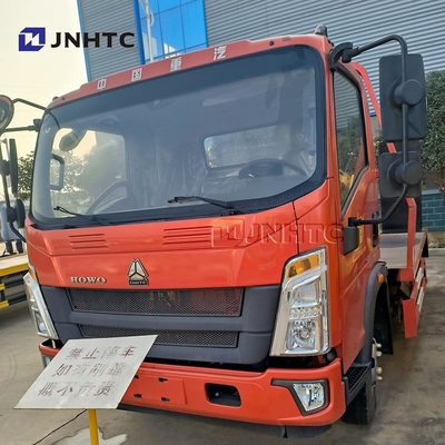 HOWO Wrecker ট্রাক 4x2 5 টন Excavator Loader Loading Tow Wrecker ফ্ল্যাটবেড কার্গো ট্রাক