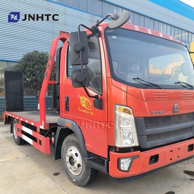 HOWO Wrecker ট্রাক 4x2 5 টন Excavator Loader Loading Tow Wrecker ফ্ল্যাটবেড কার্গো ট্রাক