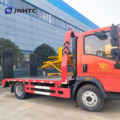 HOWO Wrecker ট্রাক 4x2 5 টন Excavator Loader Loading Tow Wrecker ফ্ল্যাটবেড কার্গো ট্রাক
