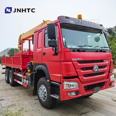 HOWO ট্রেট আর্ম ক্রেন ট্রাক 6X4 10 চাকা 340hp 10 টন ক্রেন সহ কার্গো ট্রাক