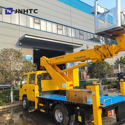 উচ্চ উচ্চতা অপারেশন ট্রাক 4x2 12m 18m টেলিস্কোপিক বুম এয়ার প্ল্যাটফর্ম ট্রাক
