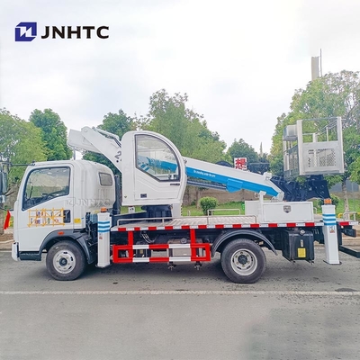 HOWO 4x2 20m ট্রাক মাউন্টড এয়ার ওয়ার্ক প্ল্যাটফর্ম ভাঁজযোগ্য নখ বুম এয়ার ওয়ার্ক প্ল্যাটফর্ম ট্রাক