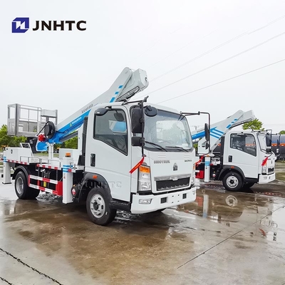 HOWO 4x2 20m ট্রাক মাউন্টড এয়ার ওয়ার্ক প্ল্যাটফর্ম ভাঁজযোগ্য নখ বুম এয়ার ওয়ার্ক প্ল্যাটফর্ম ট্রাক