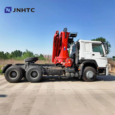 কারখানার দাম সিনোট্রাক HOWO 6x4 ট্যাক্টর ট্রাক 10 টন ভাঁজ ক্রেন সঙ্গে