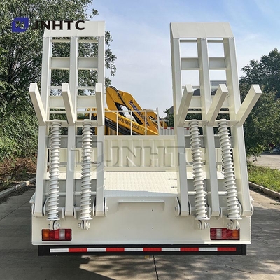 HOWO কার্গো কার্গো ট্রাক মাউন্টেড ক্রেন ট্রাক 290HP 5 টন রেলবোর্ড ফ্ল্যাট প্লেট কার্গো ট্রাক