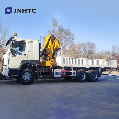 HOWO ক্রেন ট্রাক 6x4 400HP 10 টন বুম ক্রেন ট্রাক সহ কার্গো ট্রাক