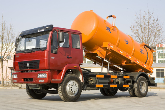Sinotruk Howo7 16CBM ভ্যাকুয়াম পাম্প সেপ্টিক ট্যাঙ্ক পরিষ্কার ট্রাক সেলাই স্লাজ সংগ্রহ