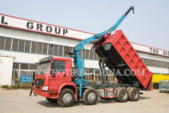 এলএইচডি 371HP 8 × 4 টিপ্পর ট্রাক ট্রাফিক দুর্ঘটনা জন্য ক্রাউন XCMG12 টন মাউন্ট