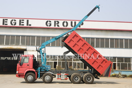 এলএইচডি 371HP 8 × 4 টিপ্পর ট্রাক ট্রাফিক দুর্ঘটনা জন্য ক্রাউন XCMG12 টন মাউন্ট