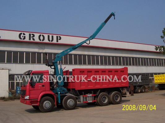 এলএইচডি 371HP 8 × 4 টিপ্পর ট্রাক ট্রাফিক দুর্ঘটনা জন্য ক্রাউন XCMG12 টন মাউন্ট
