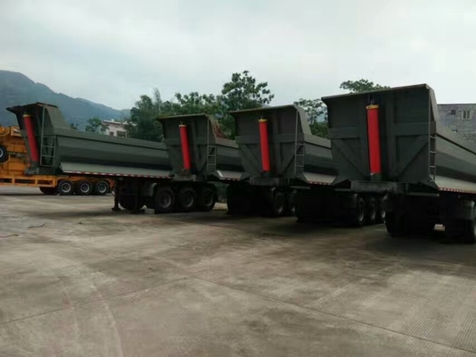 40 - 60 টন ভারি দায়িত্ব সেমি ট্রেলার স্কয়ার ইউ আকার নকশা গঠন