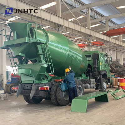 গরম HOWO কংক্রিট মিশ্রণ ট্রাক 6x4 10 চাকা ক্ষমতা সিমেন্ট মিশ্রণ ট্রাক মাউন্ট কংক্রিট মিশুক পাম্প ট্রাক