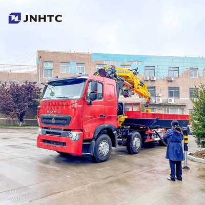 চীন হাওও 6x4 380hp ফোল্ডিং আর্ম ক্রেন কার্গো ট্রাক সহ 14/ 16 টন টেলিস্কোপিক বুম মাউন্ট ক্রেন ভাল দাম