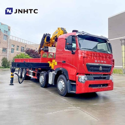 চীন হাওও 6x4 380hp ফোল্ডিং আর্ম ক্রেন কার্গো ট্রাক সহ 14/ 16 টন টেলিস্কোপিক বুম মাউন্ট ক্রেন ভাল দাম