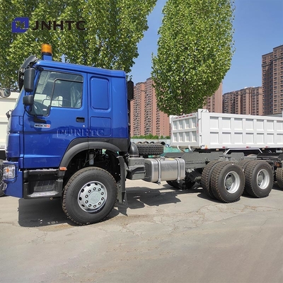 নতুন HOWO 6X4 টিপার ট্রাক চ্যাসি 400HP 10 চাকা ব্লু ডাম্প ট্রাক চ্যাসি