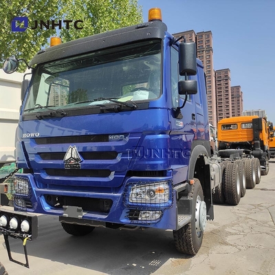 নতুন HOWO 6X4 টিপার ট্রাক চ্যাসি 400HP 10 চাকা ব্লু ডাম্প ট্রাক চ্যাসি