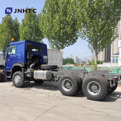 নতুন HOWO 6X4 টিপার ট্রাক চ্যাসি 400HP 10 চাকা ব্লু ডাম্প ট্রাক চ্যাসি