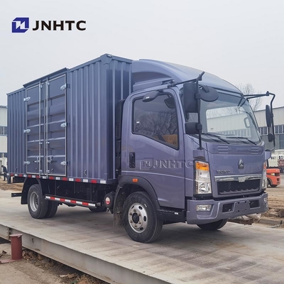 চীন লাইট ট্রাক HOWO ভ্যান ট্যাঙ্ক কার্গো 4X2 116hp 6 চাকা বক্স ট্রাক বিক্রয়ের জন্য
