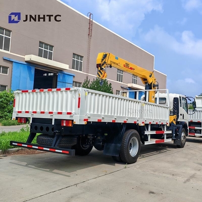 HOWO ক্রেন ট্রাক 4X2 6 চাকা ক্রেন 5 টন কার্গো ট্রাক 12 টন ভাঁজ আর্ম ক্রেন সঙ্গে