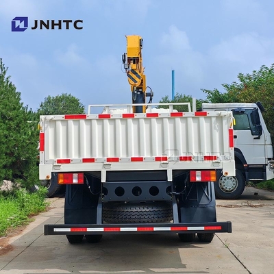 HOWO ক্রেন ট্রাক 4X2 6 চাকা ক্রেন 5 টন কার্গো ট্রাক 12 টন ভাঁজ আর্ম ক্রেন সঙ্গে