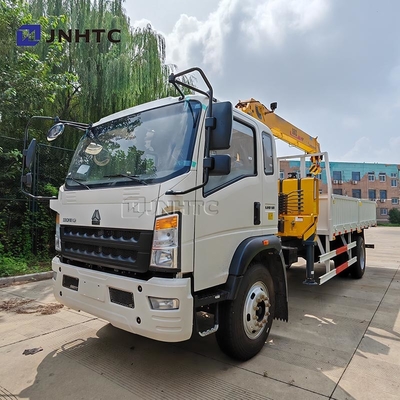 HOWO ক্রেন ট্রাক 4X2 6 চাকা ক্রেন 5 টন কার্গো ট্রাক 12 টন ভাঁজ আর্ম ক্রেন সঙ্গে