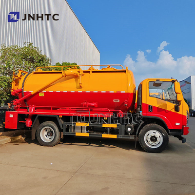 শ্যাকম্যান ভ্যাকুয়াম নিকাশী নিষ্কাশন ট্রাক 4x2 নিকাশী ট্যাঙ্ক ট্রাক উচ্চ চাপ জল পরিষ্কারের সাথে সেপটিক ট্যাঙ্ক ট্রাক বিক্রয়