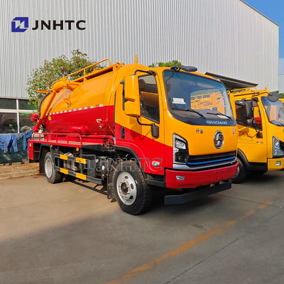 শ্যাকম্যান ভ্যাকুয়াম নিকাশী নিষ্কাশন ট্রাক 4x2 নিকাশী ট্যাঙ্ক ট্রাক উচ্চ চাপ জল পরিষ্কারের সাথে সেপটিক ট্যাঙ্ক ট্রাক বিক্রয়