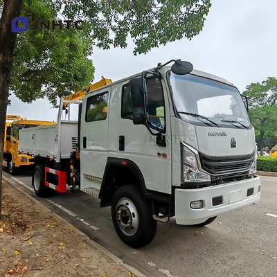 HOWO ক্রেন ট্রাক 4X2 6 চাকা ক্রেন 5 টন মালবাহী ট্রাক 12 টন সোজা বাহু ক্রেন ট্রাক