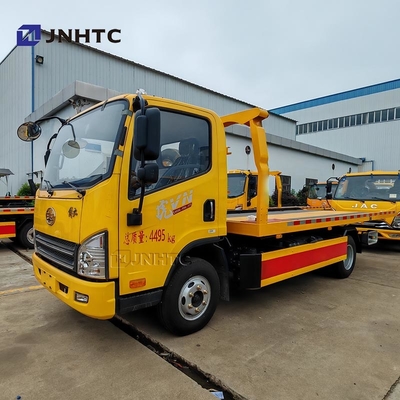 FAW ফ্ল্যাটবেড Wrecker 4 * 2 3 টন 5 টন 160HP রোড পুনরুদ্ধার Wrecker ট্রাক ভাল দাম