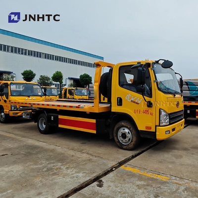 FAW ফ্ল্যাটবেড Wrecker 4 * 2 3 টন 5 টন 160HP রোড পুনরুদ্ধার Wrecker ট্রাক ভাল দাম