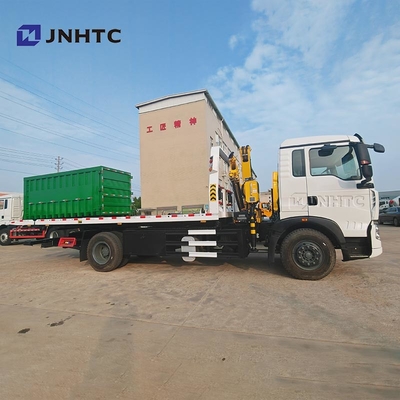 HOWO TX ক্রেন ট্রাক 320HP 4X2 15TON কার্গো মাউন্ট করা Wrecker ট্রাক হাইড্রোলিক স্ট্রেইট বুম ক্রেন ট্রাক