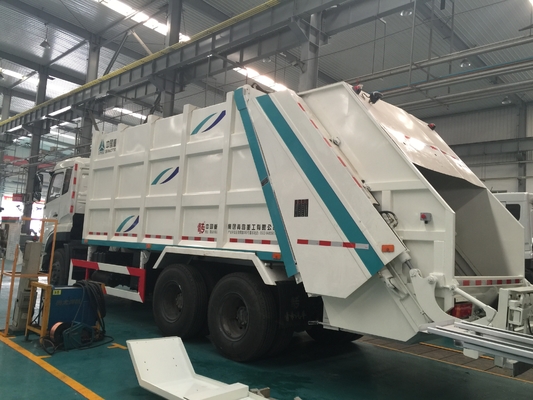 6x4 10 চাকা 12cbm গার্বেজ কম্প্যাক্টর ট্রাক 371 এইচপি হর্সপpower এসজিএস সার্টিফিকেশন
