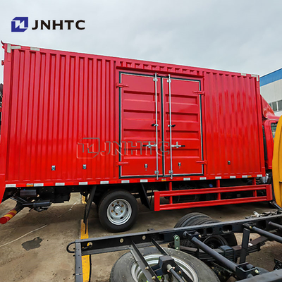 ব্র্যান্ড 5 টন ট্রাক 4x2 6 হুইলার কার্গো ভ্যান মিনি লরি ট্রাক ইউরো 2 ডিজেল কার্গো ট্রাক হাইড্রোলিক ব্যাকপ্লেট সহ