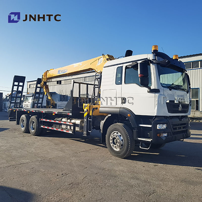 নতুন HOWO TX380 6x4 12T ফ্ল্যাটবেড ড্রপসাইড ক্যাপাসিটি কার্গো পরিবহন ট্রাক স্ট্রেইট আর্ম বুম ক্রেন ট্রাক বিক্রয়ের জন্য