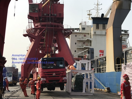 হাও 6x4 10 টন ফোলিং বুম ট্রাক মাউন্ট করা কপিকল