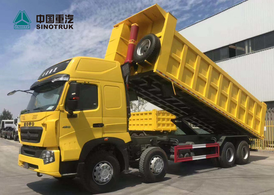 420HP 8X4 29CBM T7H সিনোট্রুক হাওো ডাম্প ট্রাক হলুদ