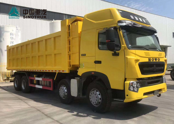420HP 8X4 29CBM T7H সিনোট্রুক হাওো ডাম্প ট্রাক হলুদ