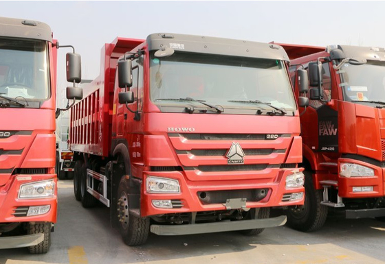 সিনট্রুক 6x4 10 চাকা ভারী ডিউটি ​​ডাম্প ট্রাক ওভারটর্নিং বডি প্ল্যাটফর্মের সাথে