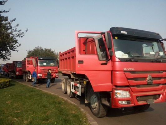3 এক্সিল এলএইচডি হাও 6 × 4 ভারি দায়িত্ব ডাম্প ট্রাক নির্মাণ ব্যবসায়ের জন্য 371hp