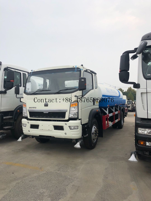 সামনের রিয়ার স্প্রিংকলার সহ ম্যানুয়াল 10000L 4x2 জলের ট্যাঙ্ক ট্রাক