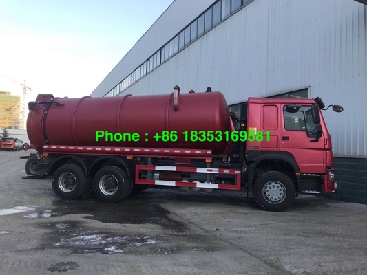 95km / H 17CBM 6x4 নিকাশী সাকশন ট্রাক ইতালি পটি পাম্প সহ With