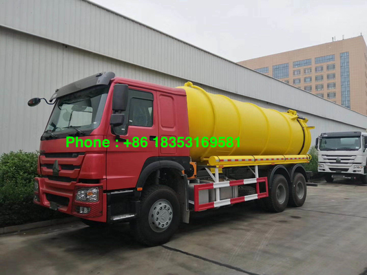 95km / H 17CBM 6x4 নিকাশী সাকশন ট্রাক ইতালি পটি পাম্প সহ With