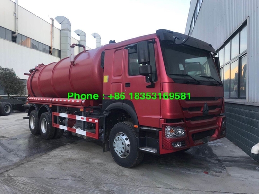 95km / H 17CBM 6x4 নিকাশী সাকশন ট্রাক ইতালি পটি পাম্প সহ With