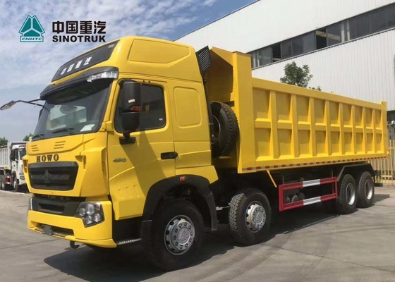 420HP 8X4 29CBM T7H সিনোট্রুক হাওো ডাম্প ট্রাক হলুদ