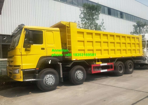 8x4 12 চাকা ভারী দায়িত্ব ডাম্প ট্রাক 50T 30M3 সিনোট্রুক হাও 7 ট্রাক