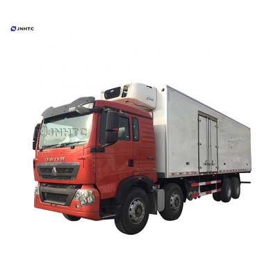সিনোট্রুক HOWO 45cbm ফ্রিজার রেফ্রিজারেটর 8x4 রেফ্রিজারেটেড ট্রাক 20 টন রেফ্রিজারেটিং ভারী ট্রাক
